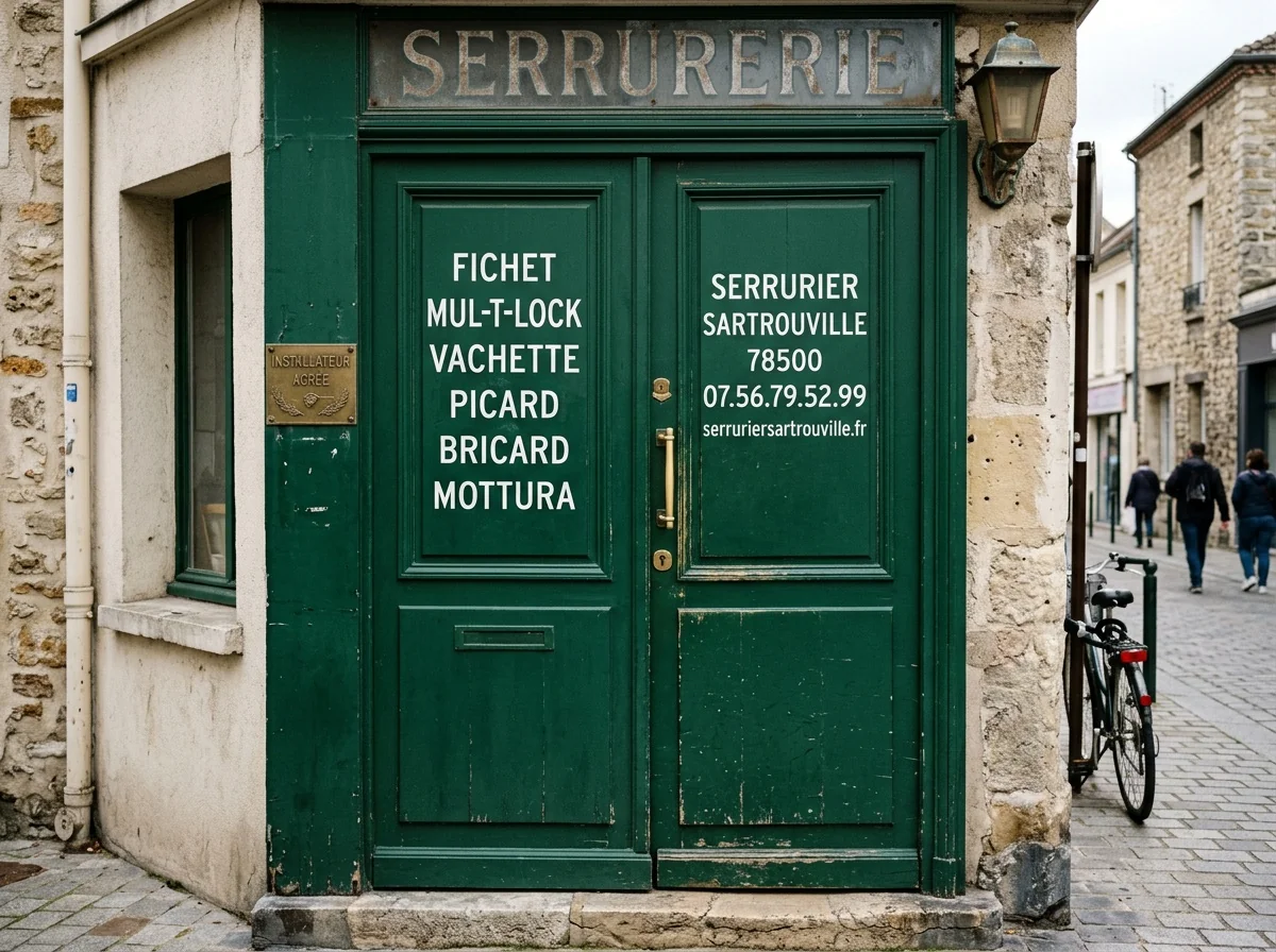 Installateur agréé · double-porte avec plaque des marques posées